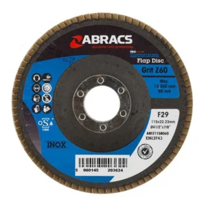Abracs Pro 115mm 60g Zirconium Flap Disc ABFZ115B060 1pc