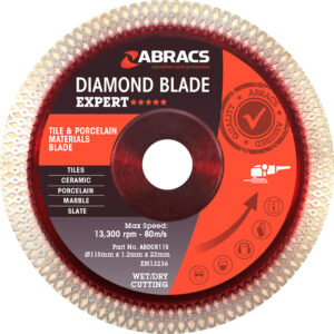Abracs 115mm x 22mm Tile & Porcelain Diamond Blade