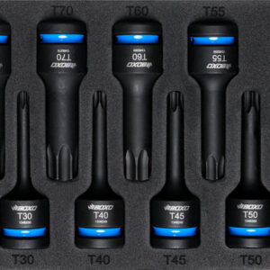 Boxo 8pc 1/2" Impact Torx Bit Socket Set In Eva Foam