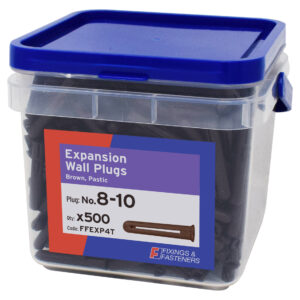 ForgeFix FFEXP4T Expansion Wall Plug Brown Tub (500)