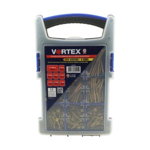 Vortex High-Performance Multi-Purpose Woodscrews Site Case ZYP CE. Contains 6 Sizes. 610 Screws
