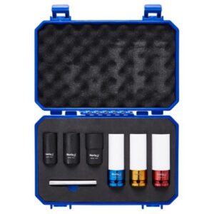 Blue Spot Tools 01572 7pc ½” Wheel Nut Impact Socket Set (17, 19, 21mm)